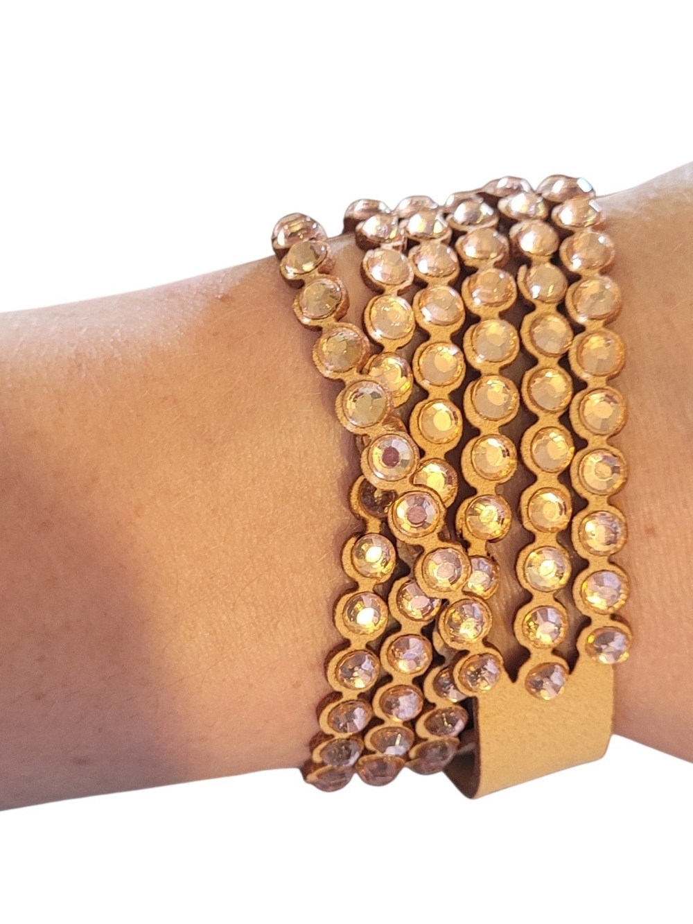 Gold Crystal Wrap Bracelet